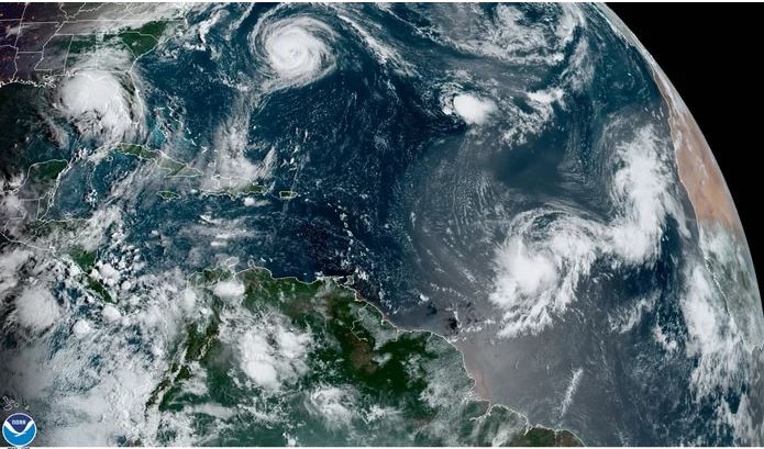 Cinco ciclones tropicales simultáneos en el Atlántico