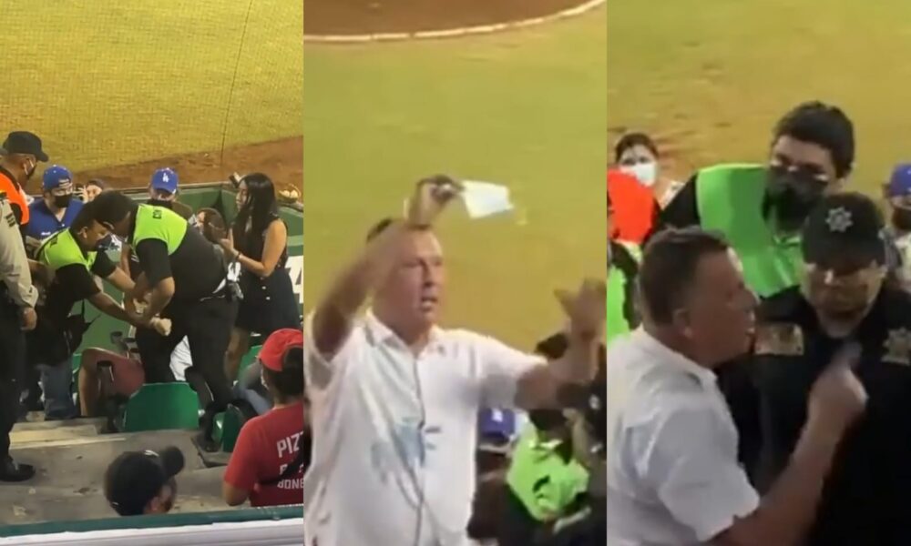 (VIDEO) Retiran a sujeto del estadio Kukulcán por negarse a usar el cubrebocas