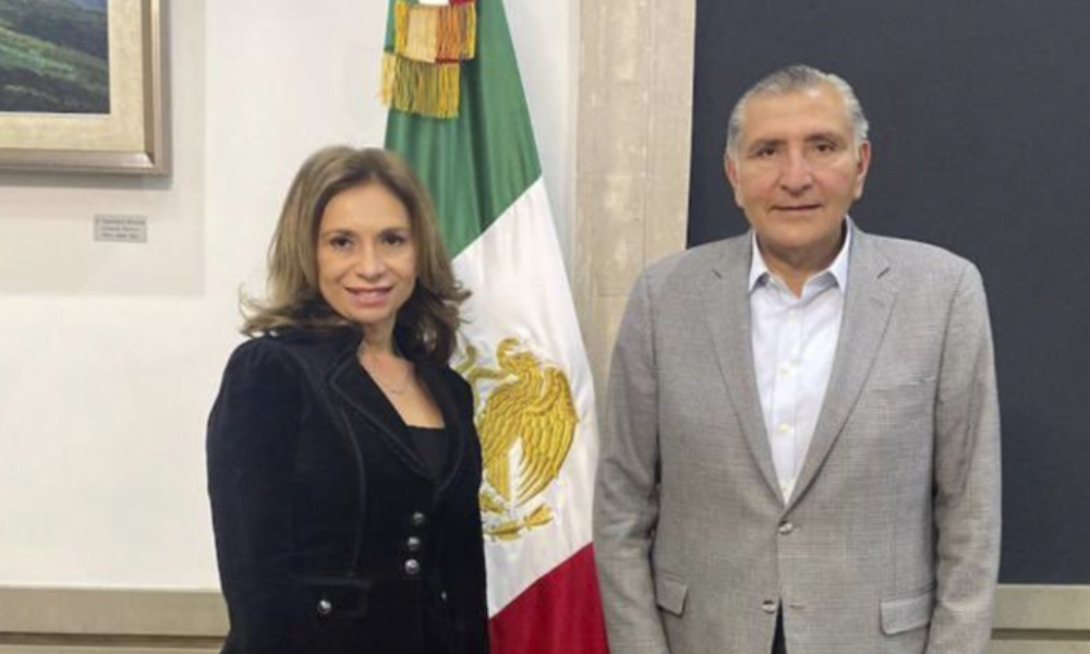 Angélica Araujo presume reunión con Adán Augusto, secretario de Gobernación