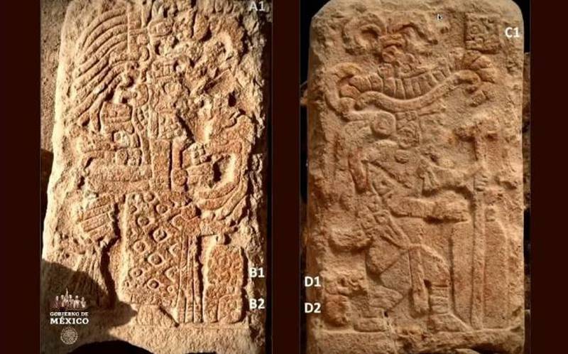 Hallan estela conmemorativa de dioses mayas en Uxmal