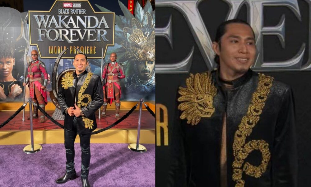 Actor campechano luce durante la premier mundial de Black Panther: Wakanda Forever