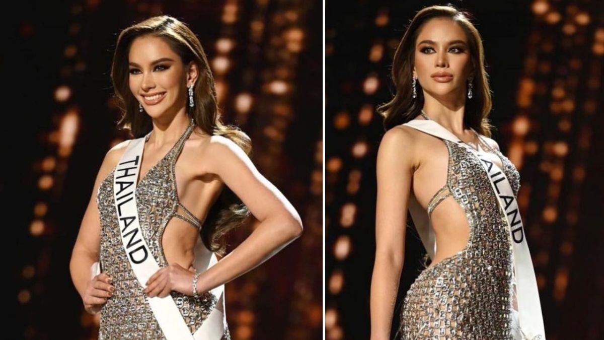 Miss Tailandia usa vestido con materiales para reciclar en honor a sus padres