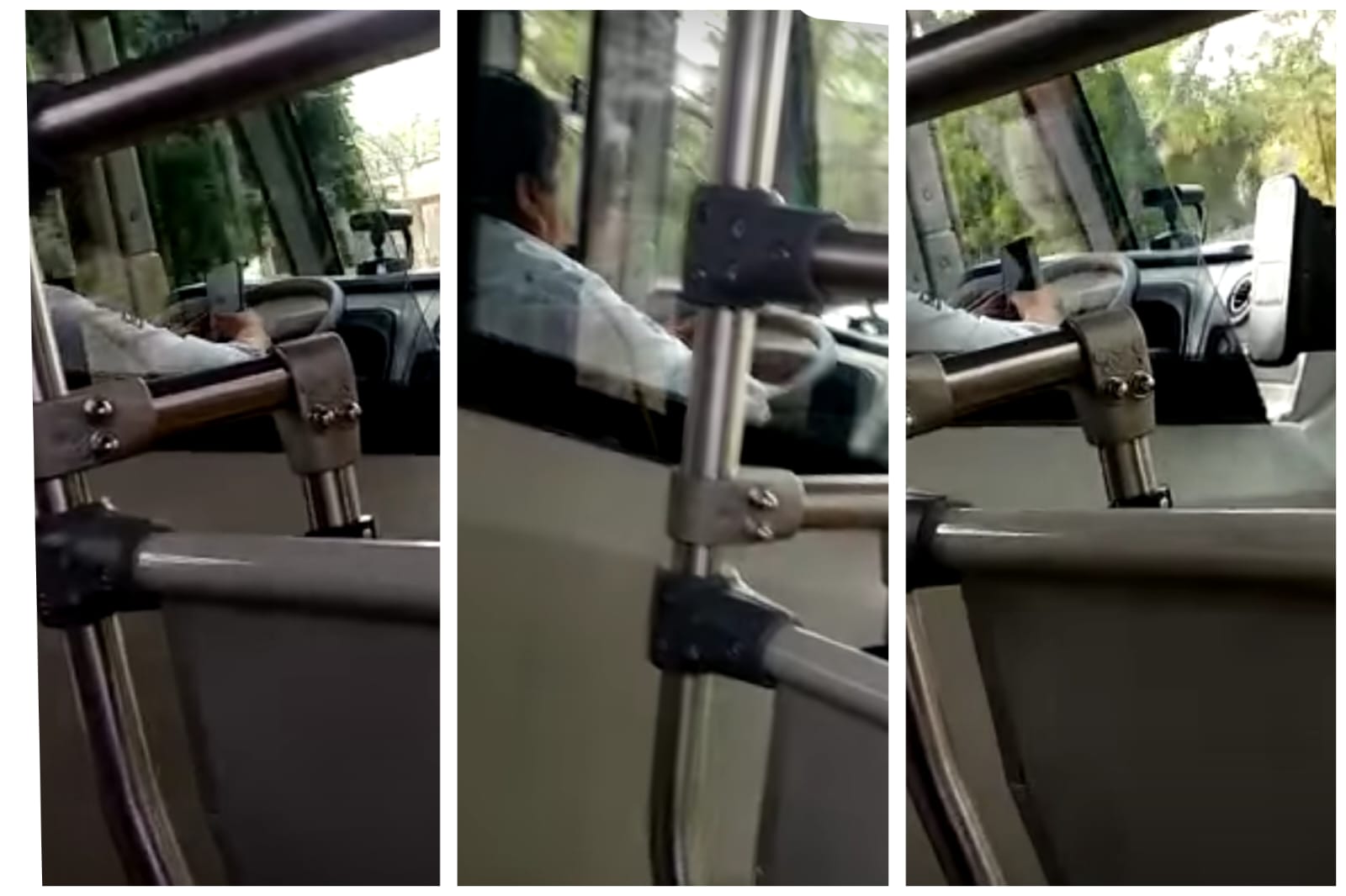 (VIDEO) Captan a conductor de Va y Ven usando el celular en pleno traslado