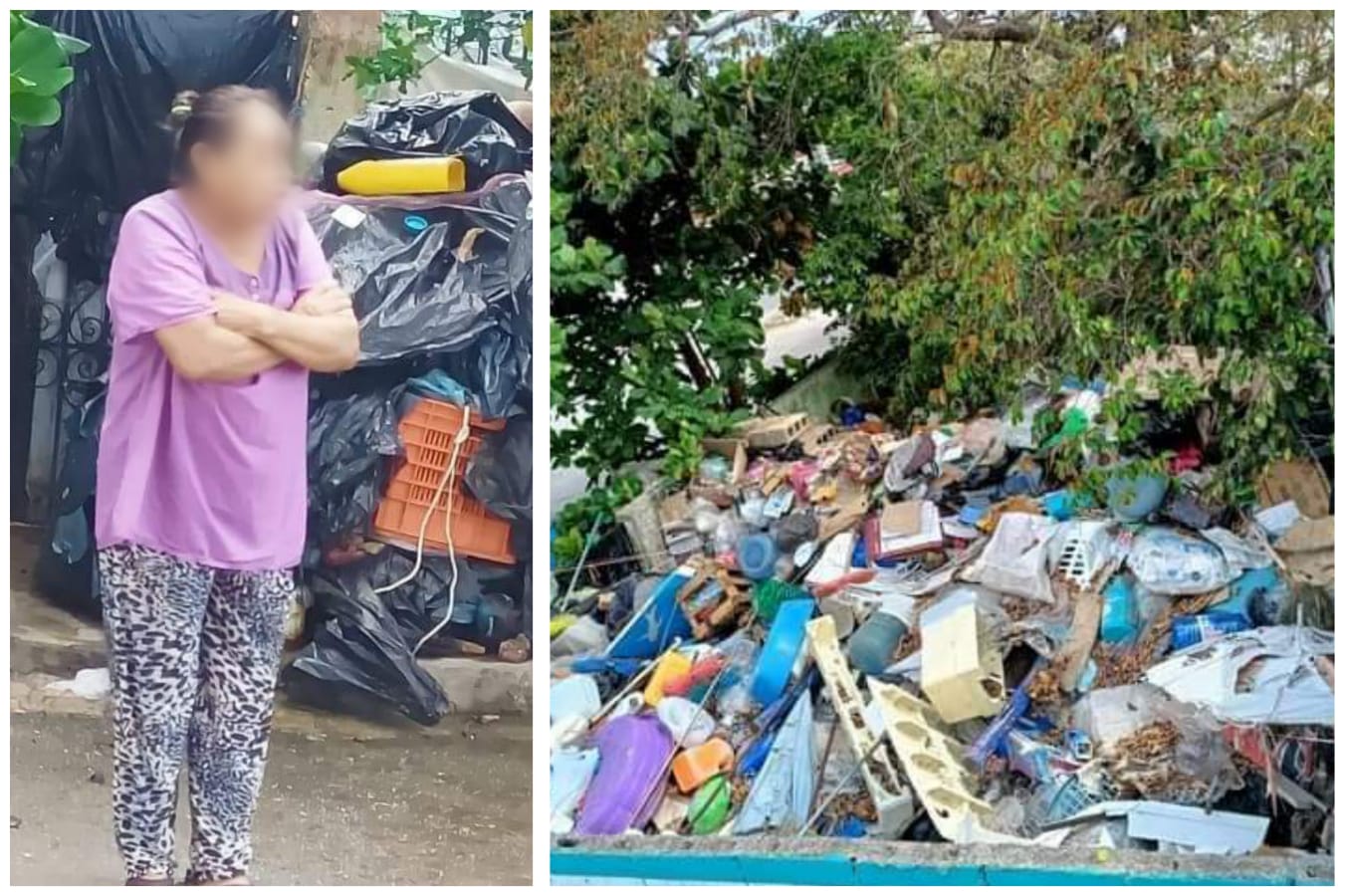 Reportan a señora acumuladora de basura en la Unidad Morelos