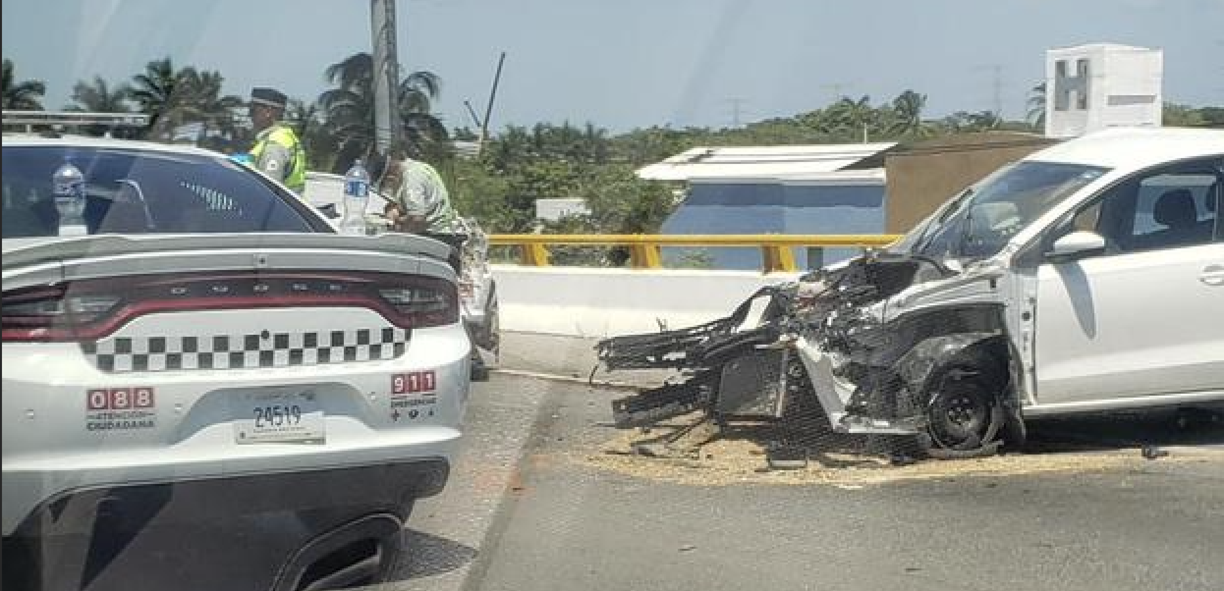 Negligencia de la Guardia Nacional empeora accidente en la Mérida-Progreso
